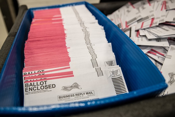Oregon ballots collected in the November 2020 election.